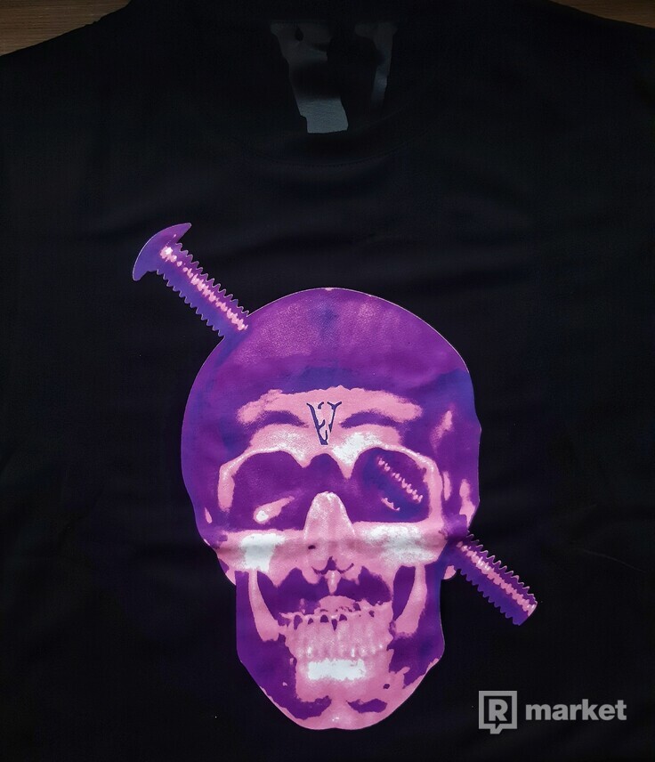 Vlone Screwhead Purple Skull Tee