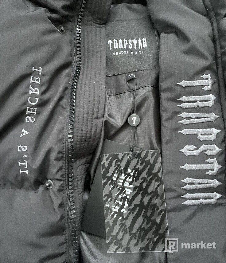 Trapstar decoded hooded puffer 2.0-black