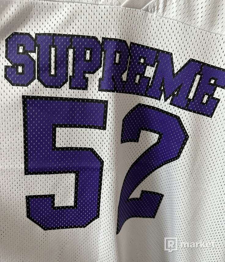 Supreme spiderweb football jersey white L
