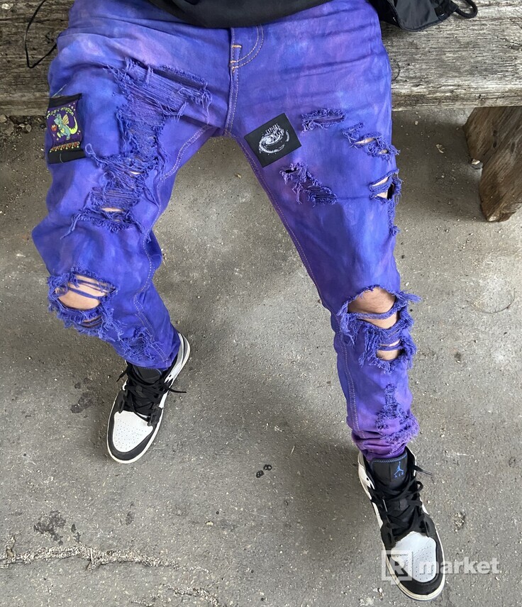 Custom purpel jeans