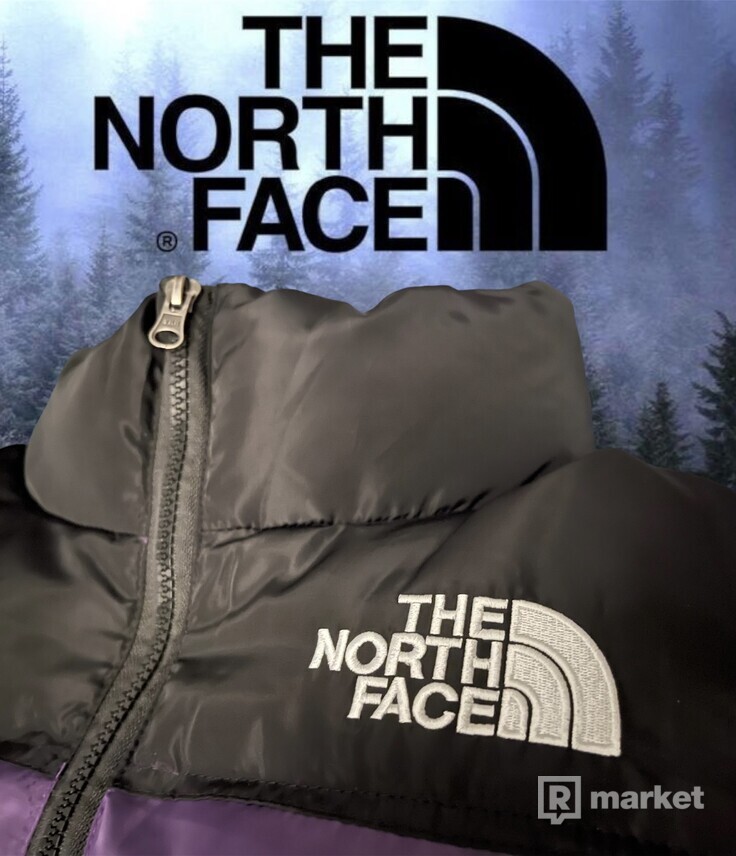 The north face bunda 700 čierno fialová  Velkost M(fitne to kľudne aj niekto menší čo nosí s,xs)
