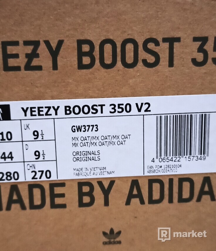 Adidas Yeezy Boost 350V2 MX Oat EU 44