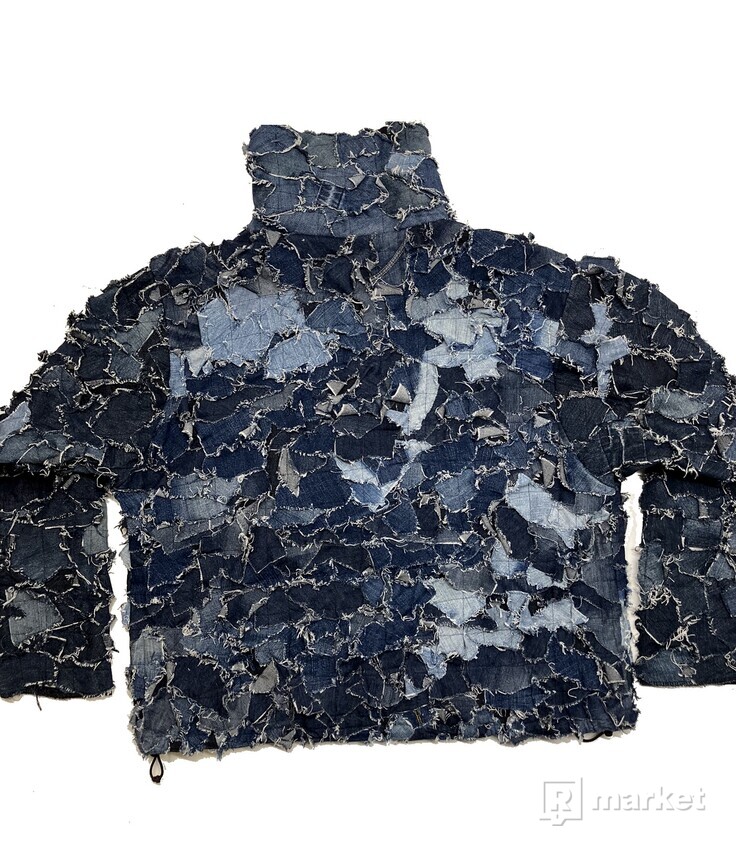 Custom scrap denim jacket
