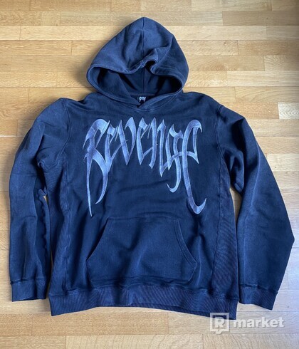 Revenge embroidered logo hoodie