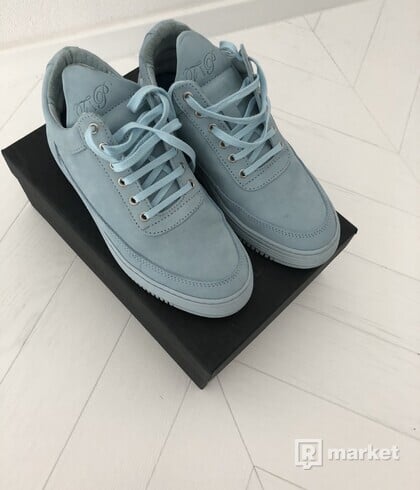 FILLING PIECES LOW TOP SNEAKERS: TONE BABY BLUE