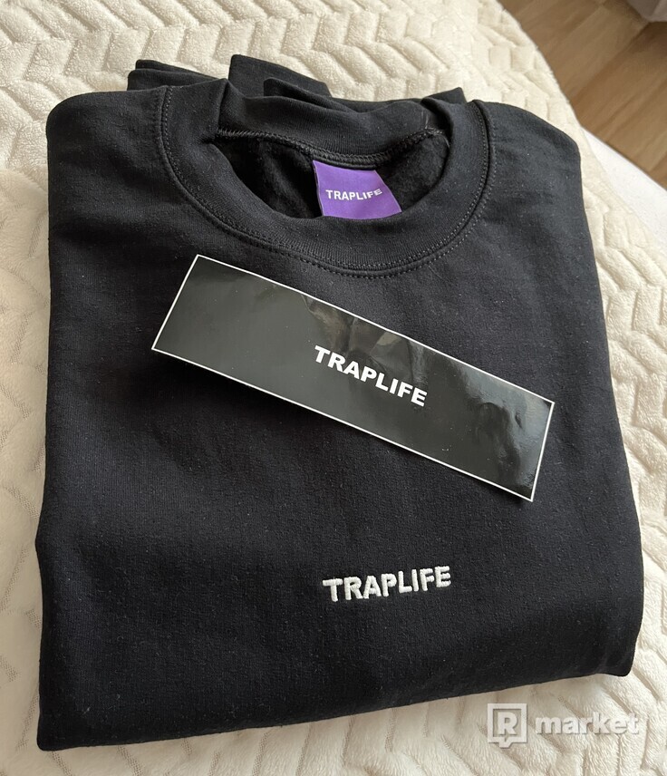 Traplife hoodie black new L