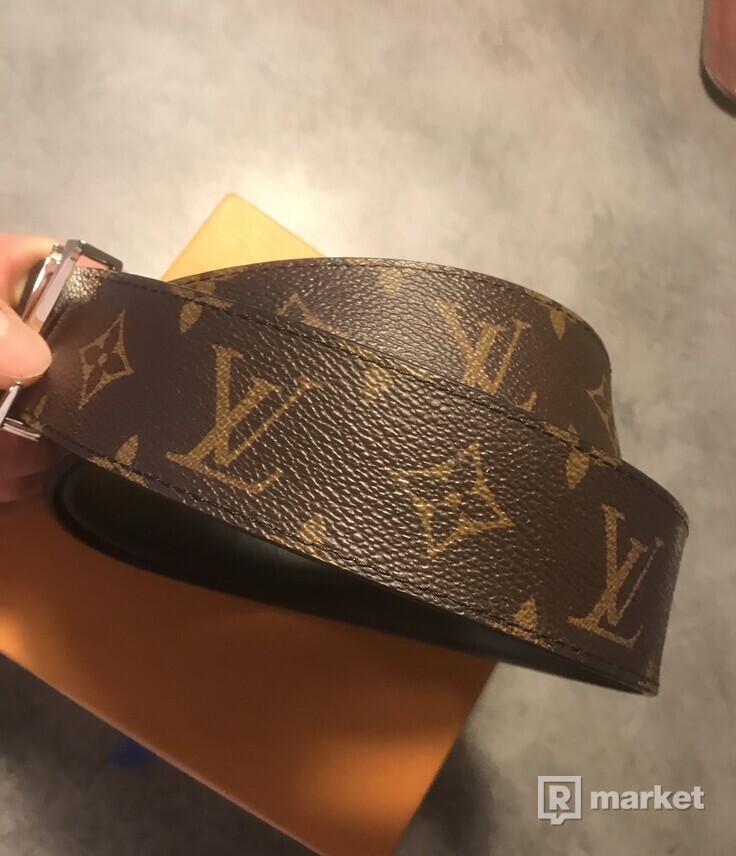 Louis Vuitton LV Initiales Silver Buckle 85mm Brown