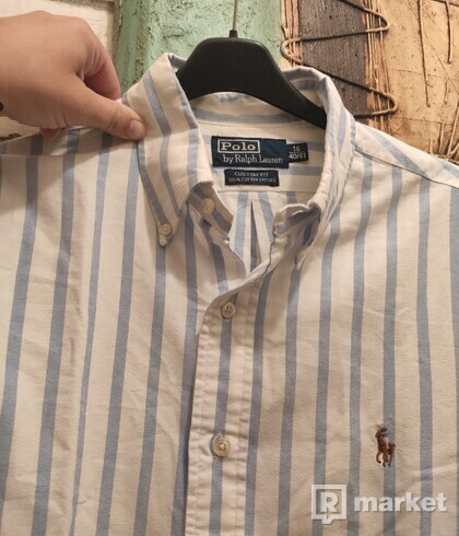 Polo Ralph Lauren Striped Oxford Shirt, Blue/White