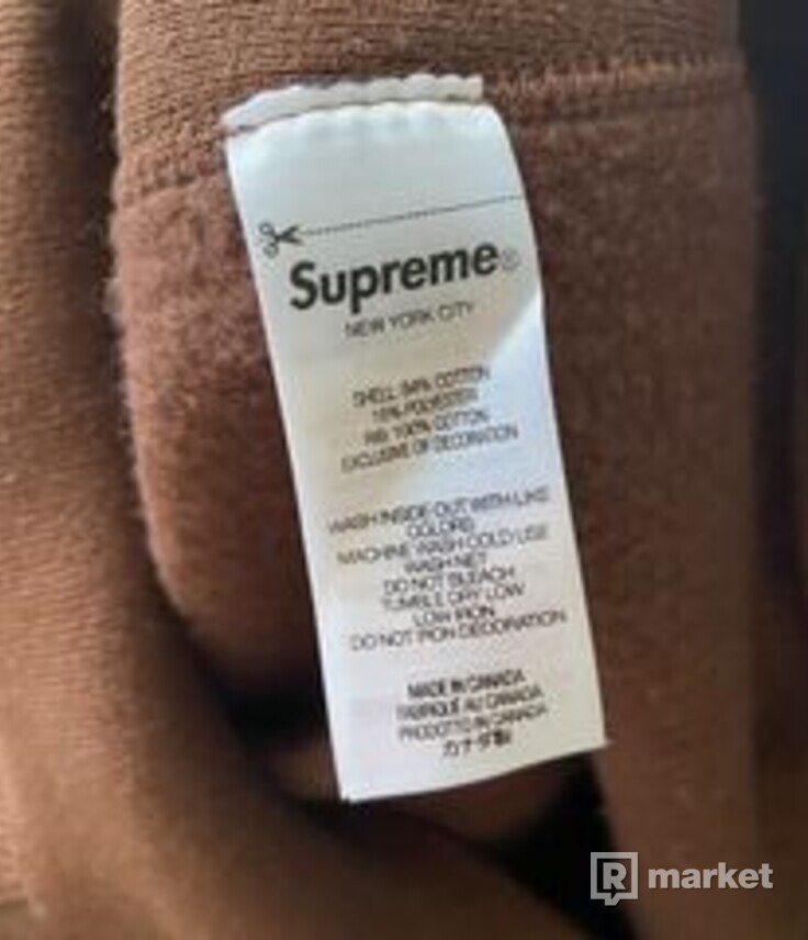 Supreme hoodie Brown