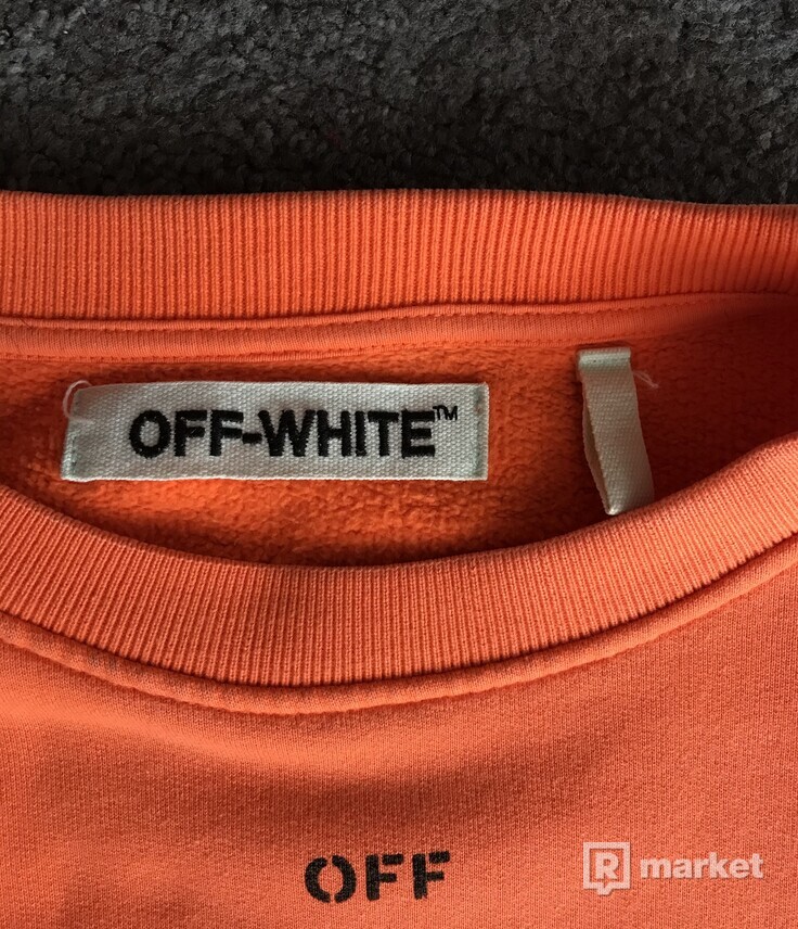 Vlone x off white crewneck orange