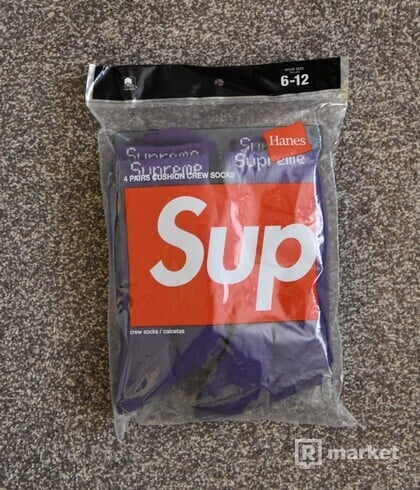 Supreme Hanes Socks Purple