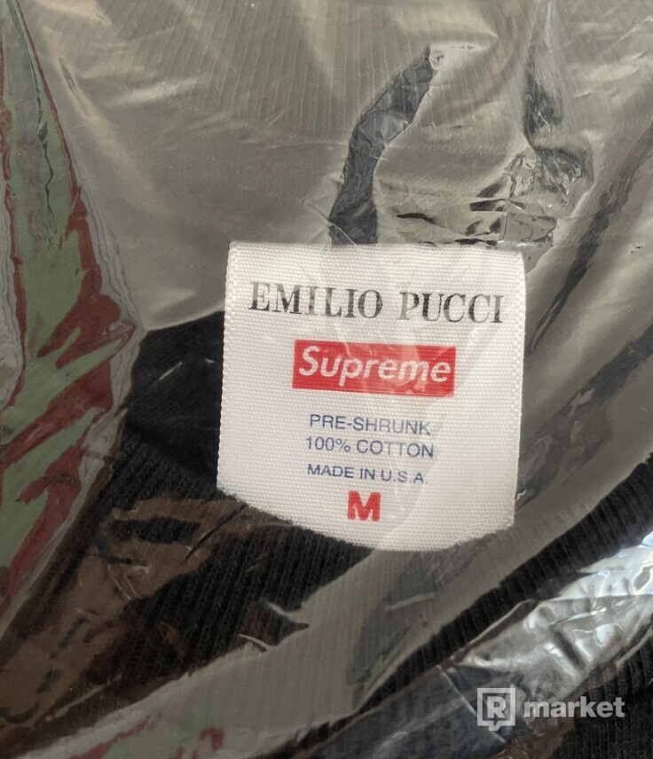 Supreme Emilio Pucci Box Logo Tee Black/Black - M