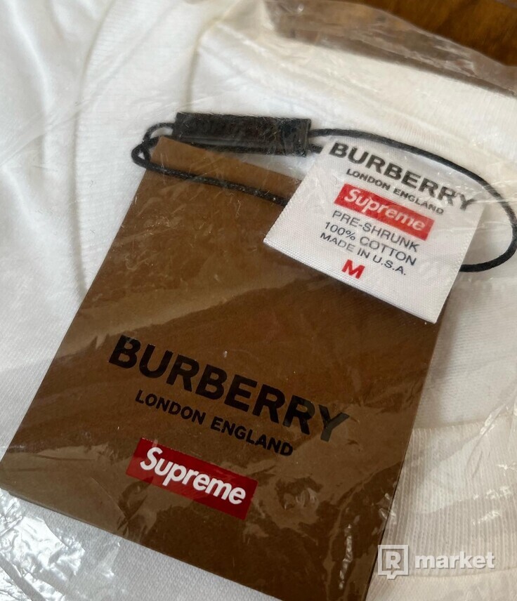 Supreme/Burberry Box Logo Tee