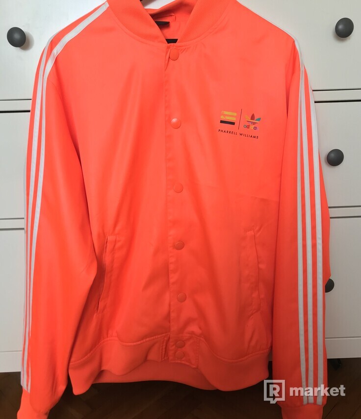 Adidas Pharrell Williams Mens Track Bomber Jacket Orange