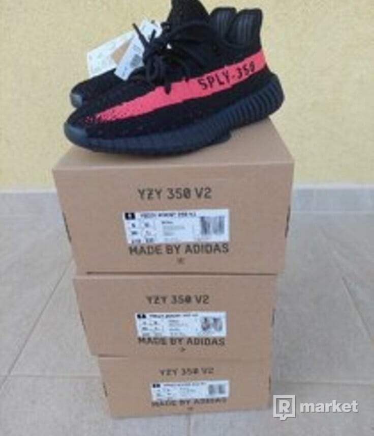 adidas Yeezy Boost 350 V2 Core Black Red EU 38 2/3  (3x)