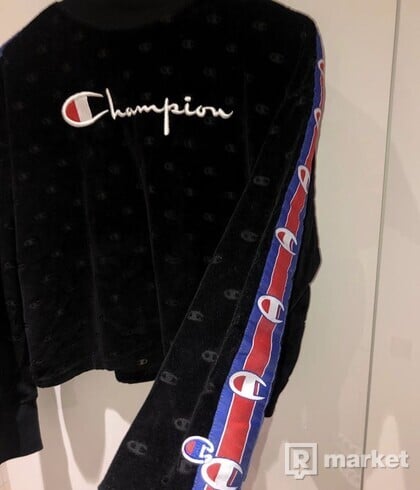 Čierna Champion mikina s rolákom / high neck sweatshirt
