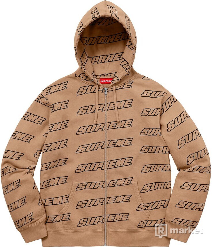 supreme zip up repeat hoodie 