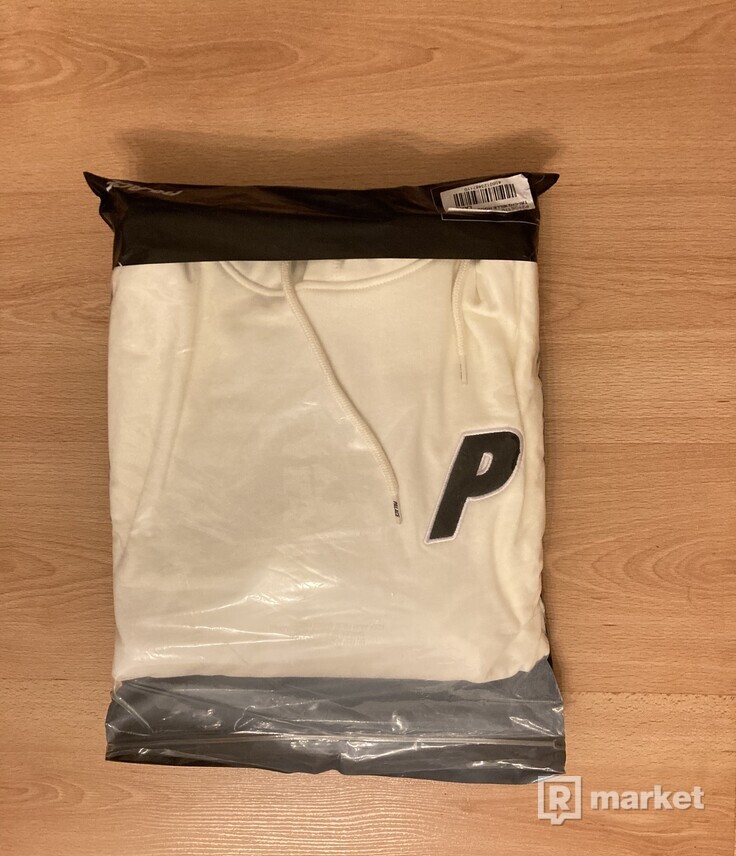 Palace tri chenille hoodie white