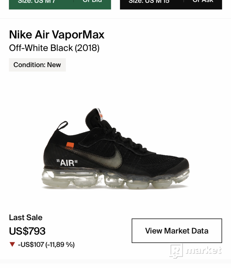 Nike off white vapormax