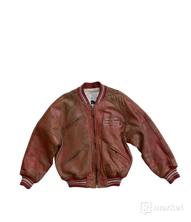 avirex usa leather jacket kožená bunda size men small