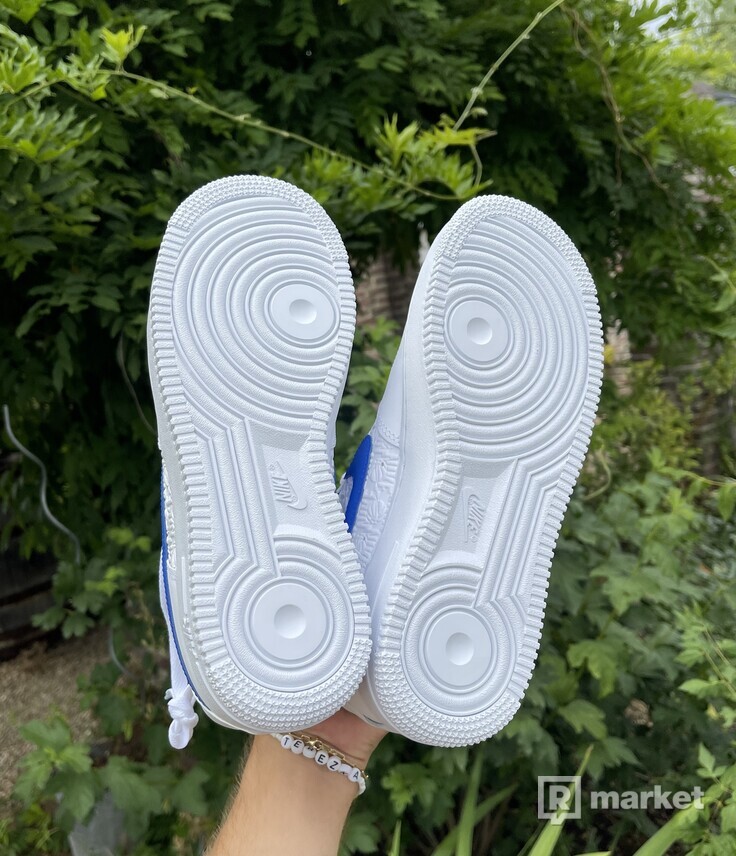 Nike AirForce one bíle modré