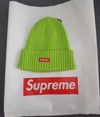Supreme Overdyed Beanie Lime Green