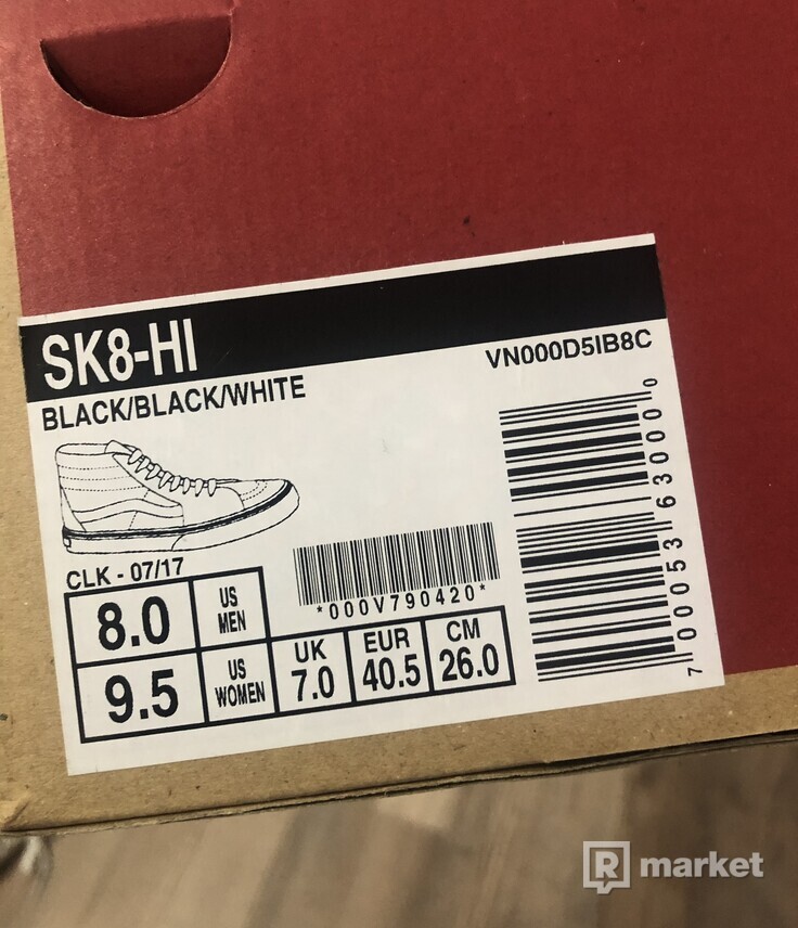 Vans SK8-Hi, veľkosť 40.5