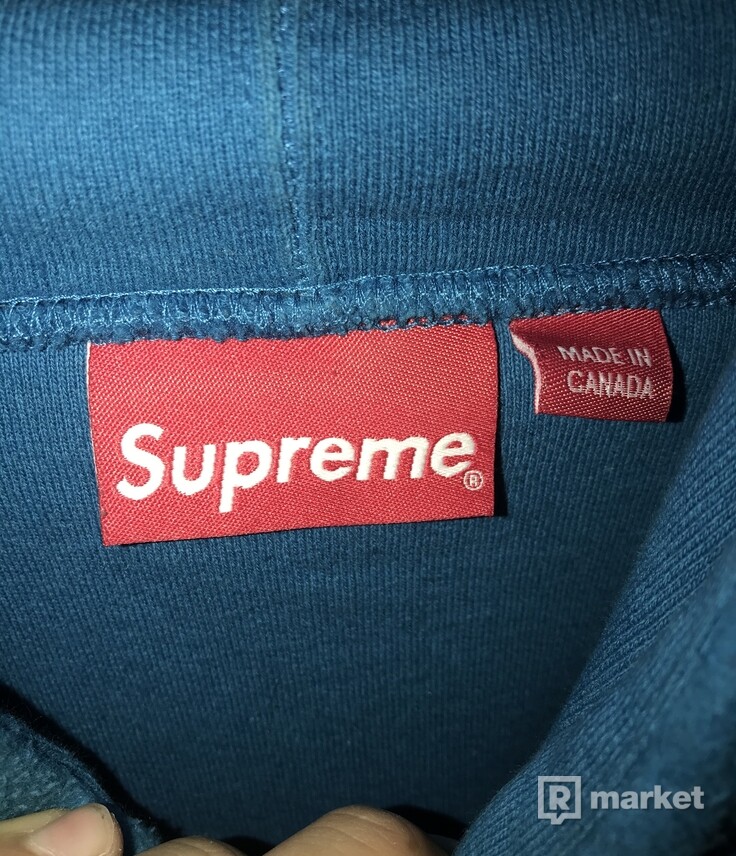 supreme reverse fleece aqua hoodie | REFRESHER Market