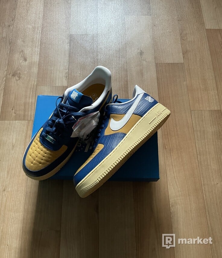 Nike Air Force 1 Low SP Undefeated 5 On It Blue Yellow Croc 47.5