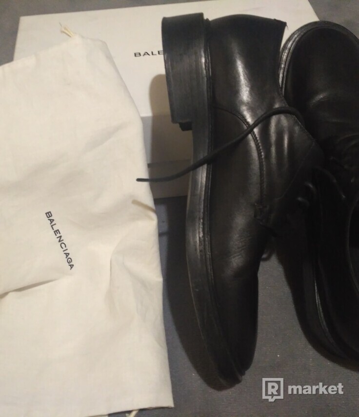 Balenciaga leather derby shoes