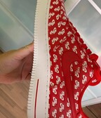 nike air force 1 low all over logo red
