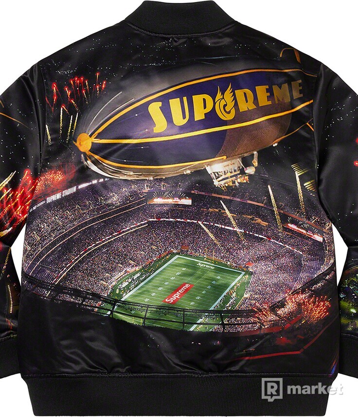 Supreme Mitchell & Ness Stadium Satin Varsity Jacket