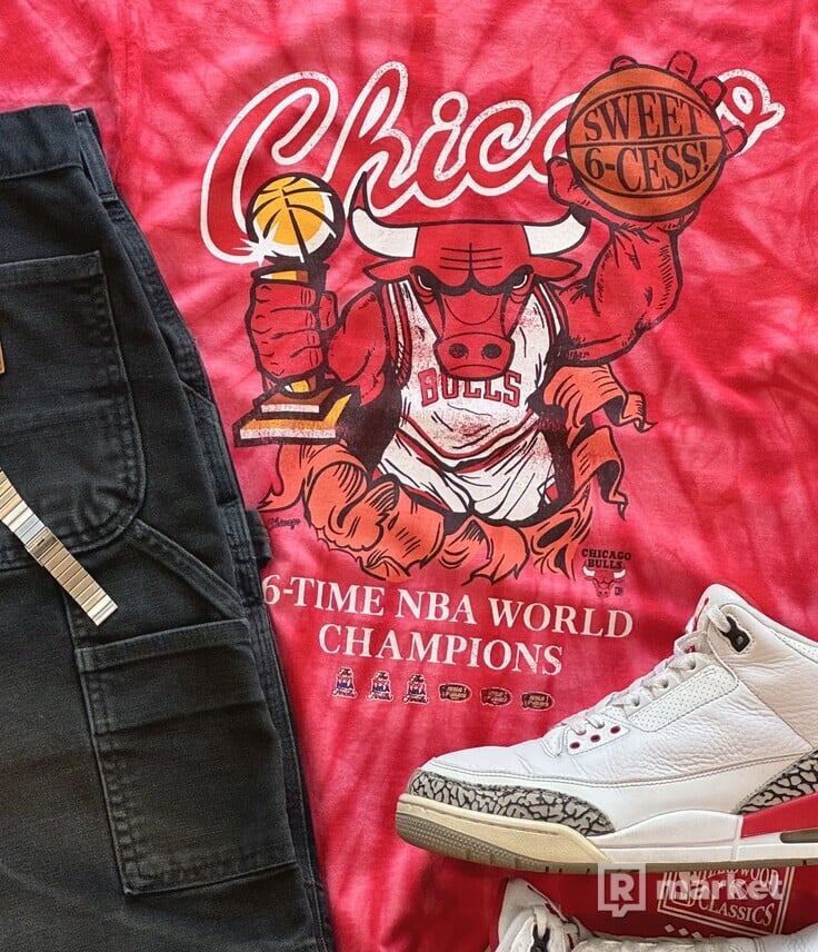 (IG THEVINTAGESTORE.EU) Nostalgia NBA USA Tričko “Chicago Bulls”
