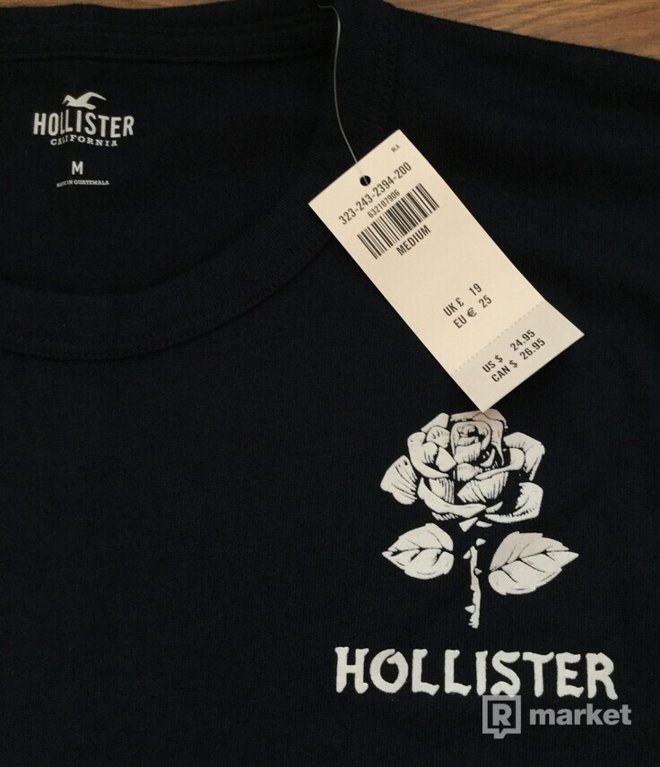 Hollister pánske tričko námornícka modrá
