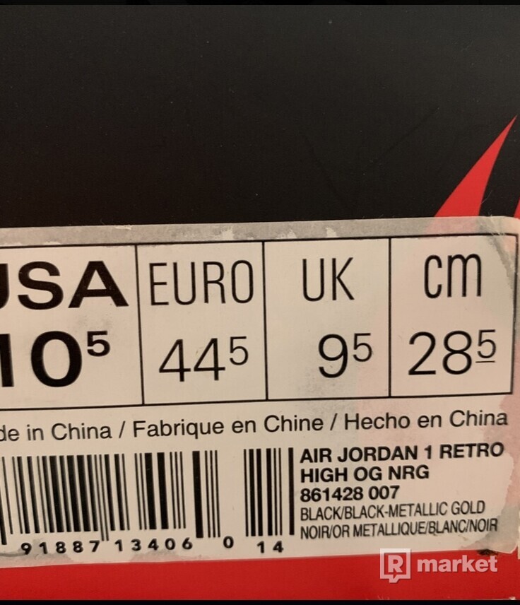 Air Jordan 1 high nrg gold toe