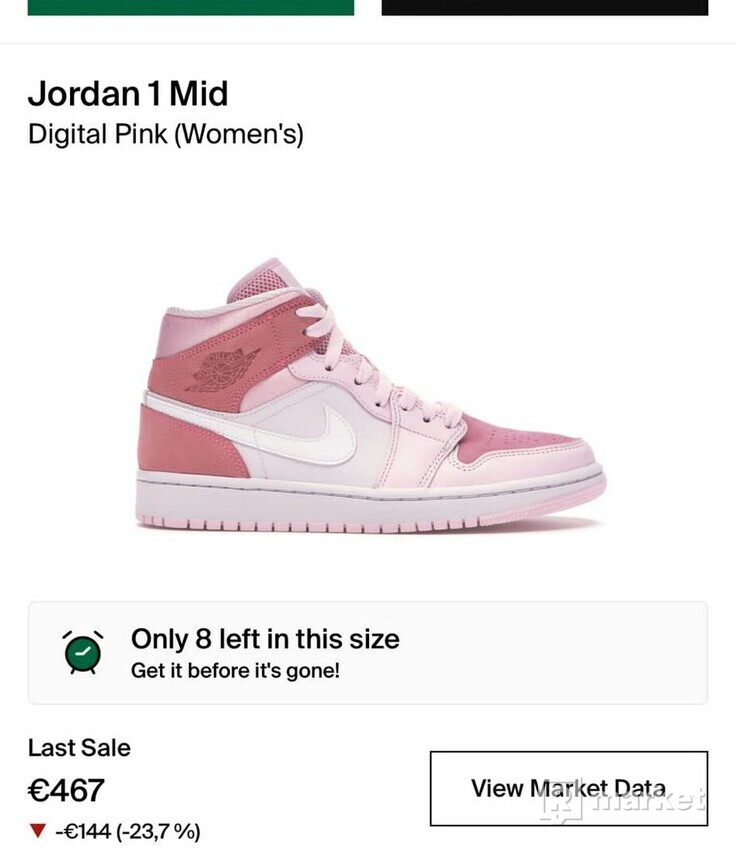 Jordan 1 mid Digital Pink