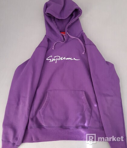 Supreme script logo hoodie