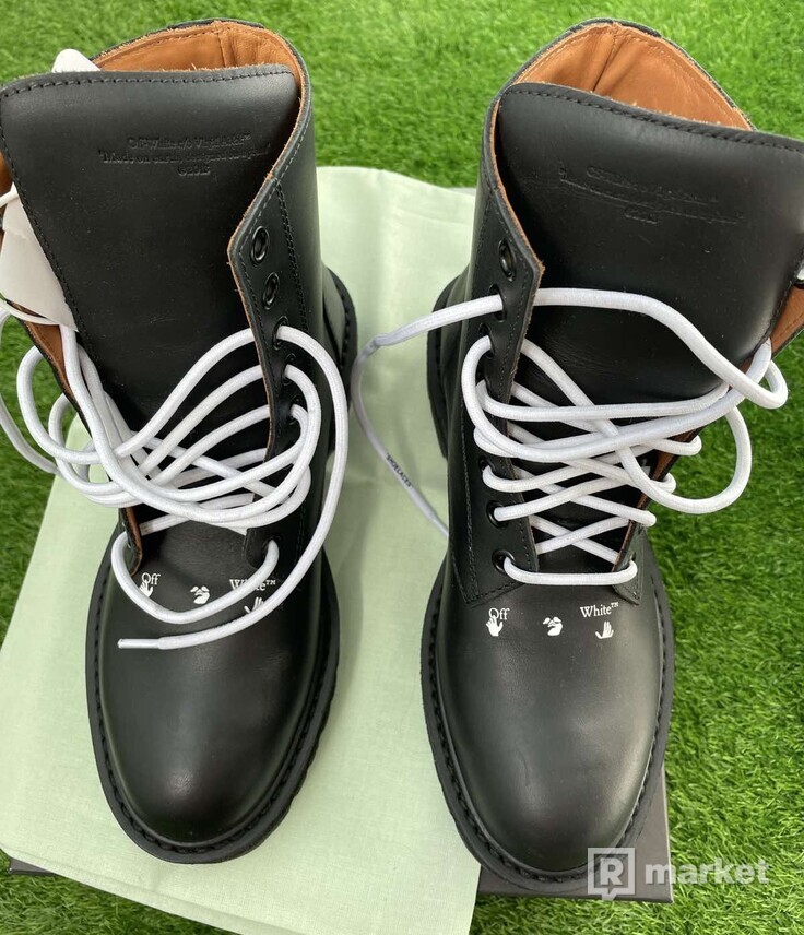 Off-white combat boots