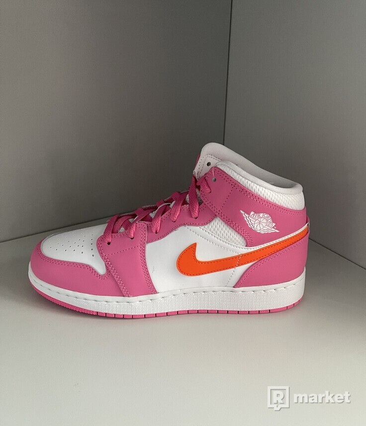 AJ1 Mid Pink Safety 38, 40