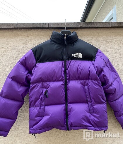 The North Face Nuptse jacket bunda zimná Purple Fialova