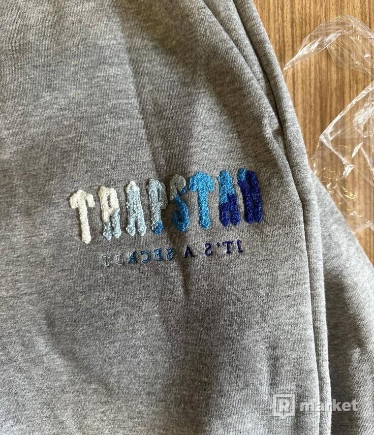 Trapstar Chenille Decoded Hooded Tracksuit - Grey Ice Flavours 2.0