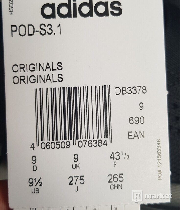 Adidas POD-S3.1   vel. 43 1/3    nové, DS, nikdy neobute