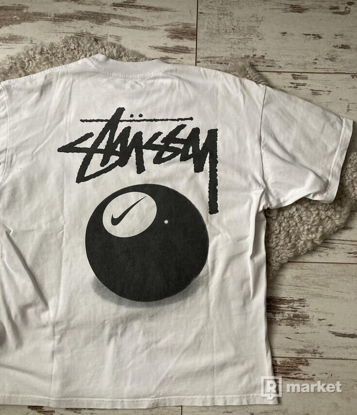 Stussy x Nike biele tričko
