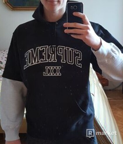 Supreme XXL hooded sweatshirt black