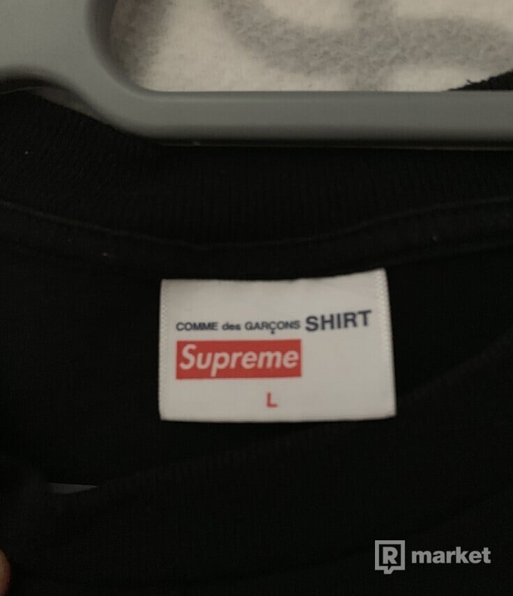 Supreme x CDG shirt split box logo tee