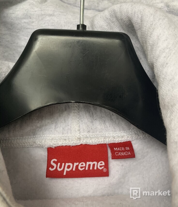 Supreme NY ash grey hoodie
