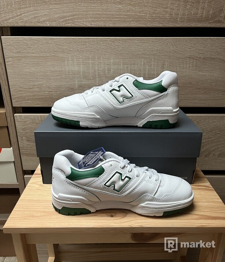 New Balance 550 White Classic Green
