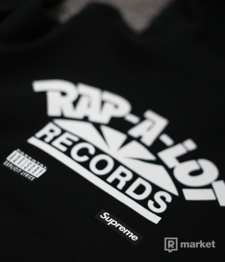 Supreme Rap A Lot Records Hoodie Black