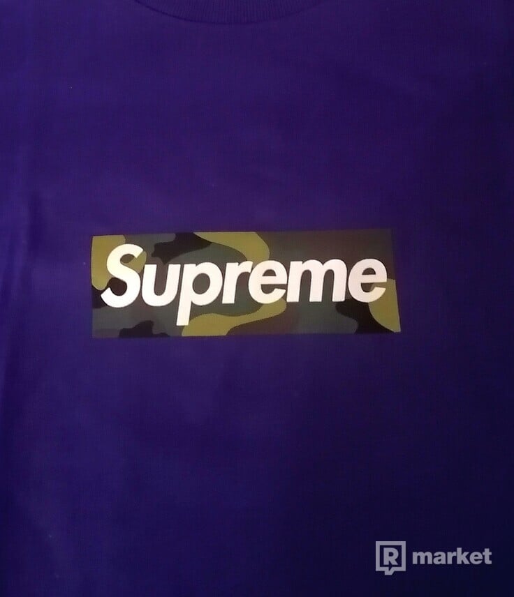 Supreme Purple Box Logo Tee
