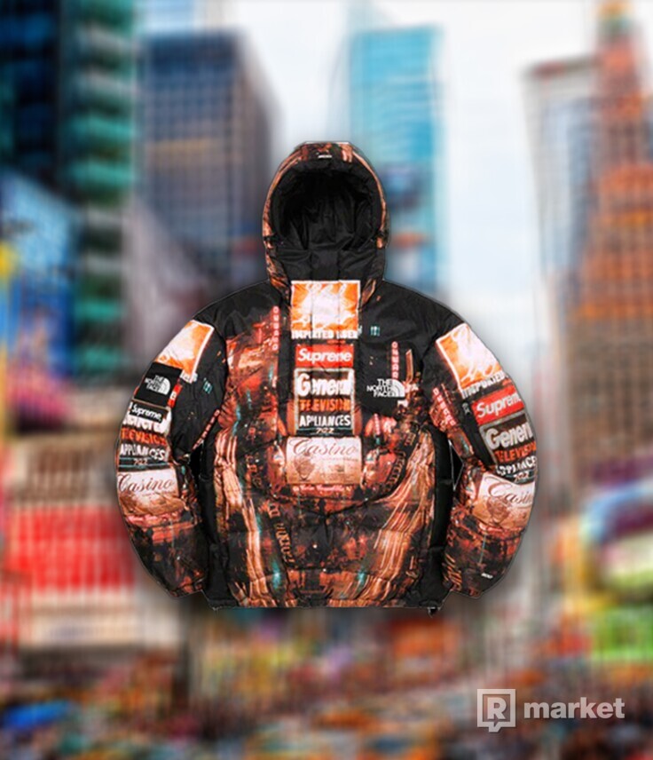 The North Face x Supreme 800-Fill Half Zip Hooded Pullover Times Square